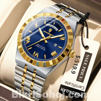 POEDAGAR Luminous Quartz Men’s Watch